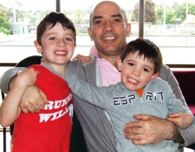 *Champions now and into the future: Valley stalwart John Talone with sons Luke (left) and Max.